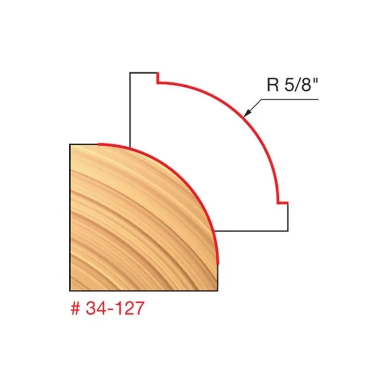 Freud 34-110A 1/4" Radius Rounding-Over Router Bit (Variant) 1