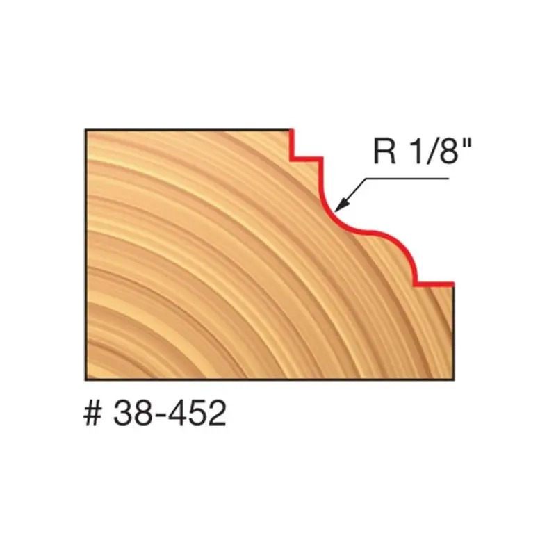 Freud 38-452 Double Fillet Ogee Router Bit – 1-1/4" Diameter 1