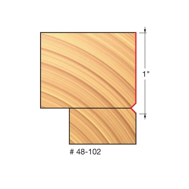 Freud 48-102 Flush-Trim V-Groove Bit – 5/8" Diameter 1