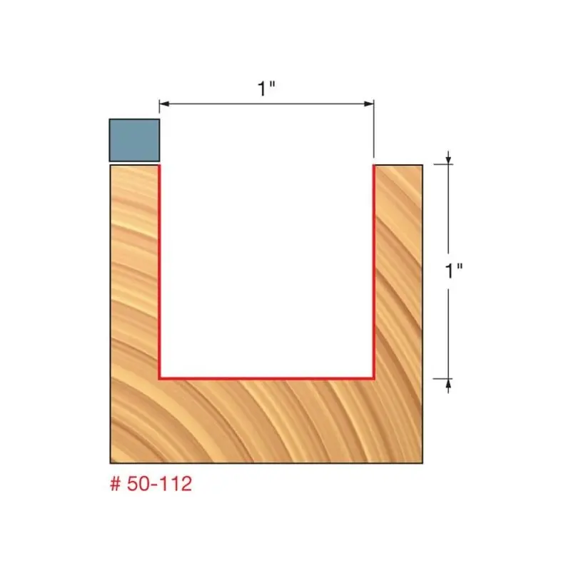 Freud 50-112 Top-Bearing Flush Trim Router Bit – 1" Diameter 1