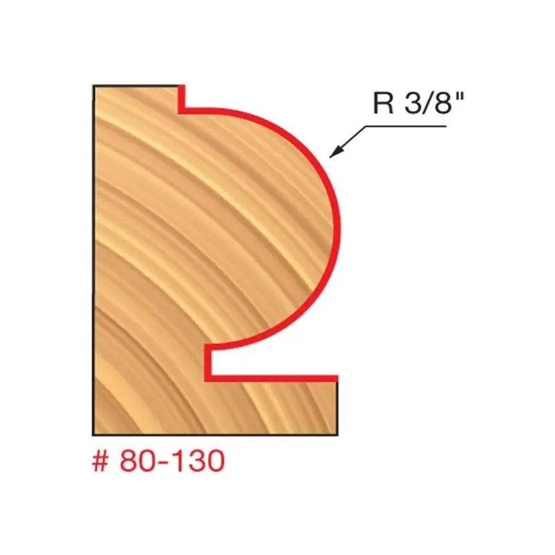 Freud 80-130 Traditional Beading Router Bit – 3/8" Radius 1