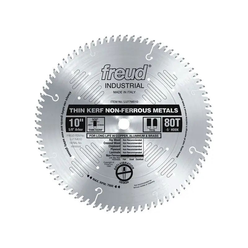 Freud Lu77M010 10-Inch Thin-Kerf Non-Ferrous Metal Cutting Blade 1