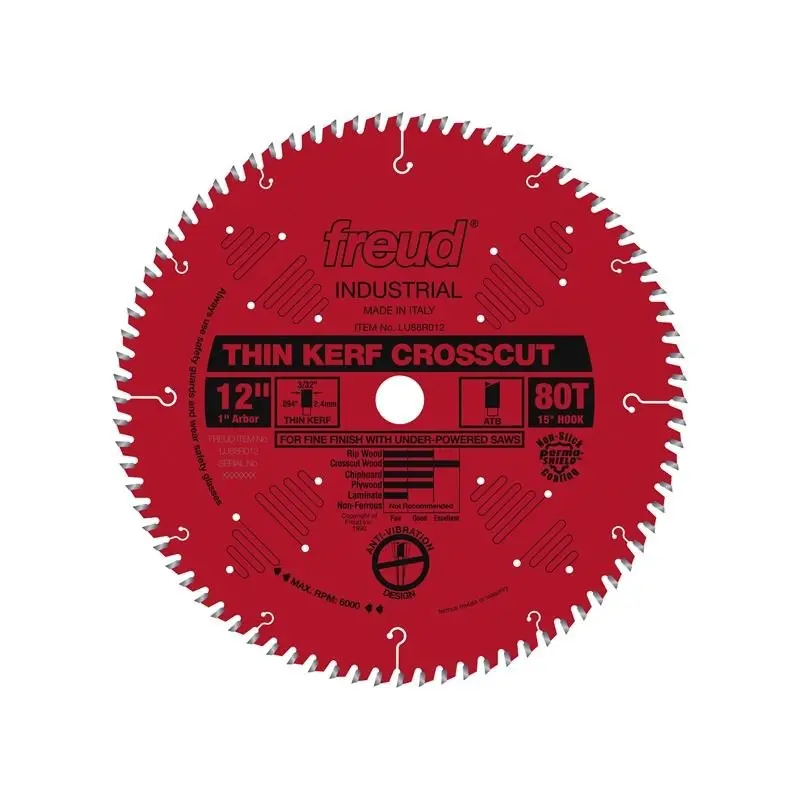 Freud Lu88R012 — 12-Inch Thin-Kerf Fine-Finish Crosscut Saw Blade 1