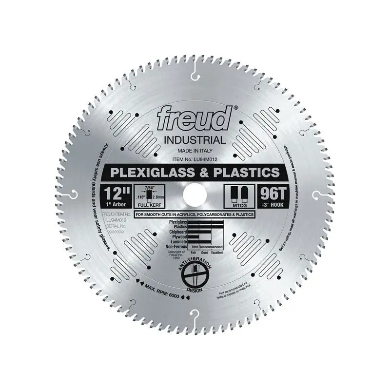 Freud Lu94M012 — 12-Inch Industrial Plastic Saw Blade 1