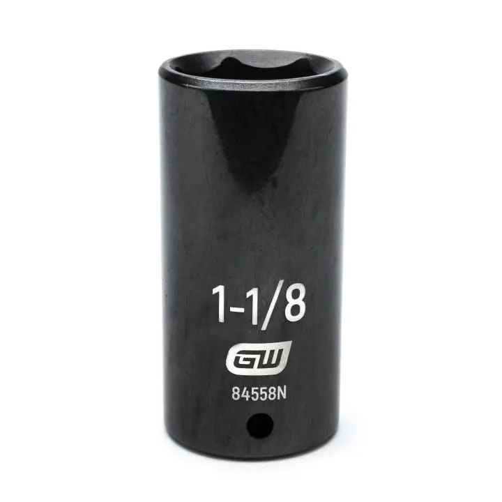 Gearwrench 1-1/8" Industrial Impact Socket — 1/2" Drive, 6-Point Sae 1