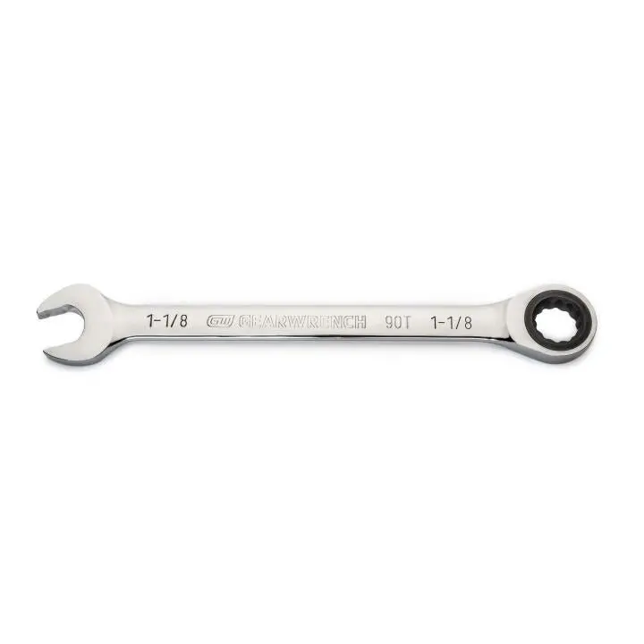 Gearwrench 1-1/8" Ratcheting Combination Wrench – Robust Sae Ratchet For Industrial Use 1