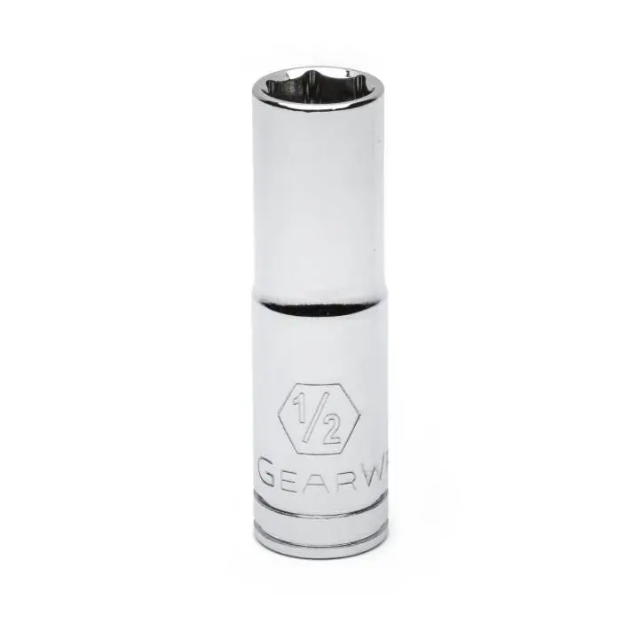 Gearwrench 1/2" Deep 6-Point Sae Socket – 3/8" Drive Optimized For Grip & Depth 1