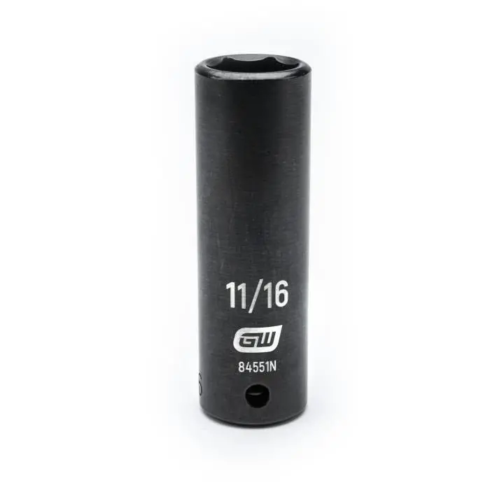 Gearwrench 1/2" Drive 6-Point Deep Impact Socket — 11/16" Sae 1