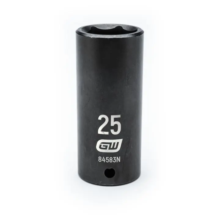 Gearwrench 1/2" Drive 6-Point Deep Impact Socket — 25Mm Metric 1