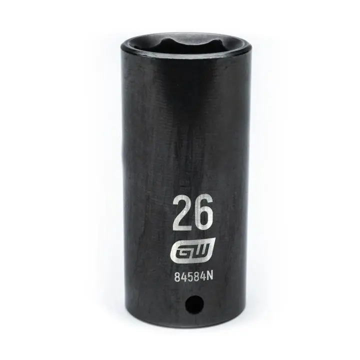 Gearwrench 1/2" Drive 6-Point Deep Impact Socket — 26Mm Metric 1