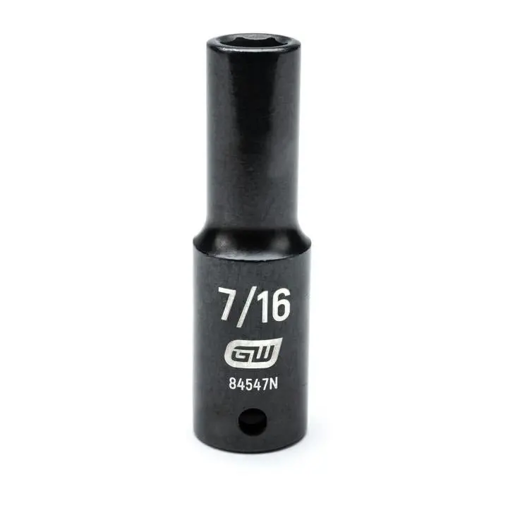 Gearwrench 1/2" Drive 6-Point Deep Impact Socket — 7/16" Sae 1