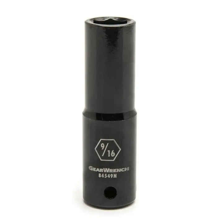 Gearwrench 1/2" Drive 6-Point Deep Impact Socket — 9/16" Sae 1