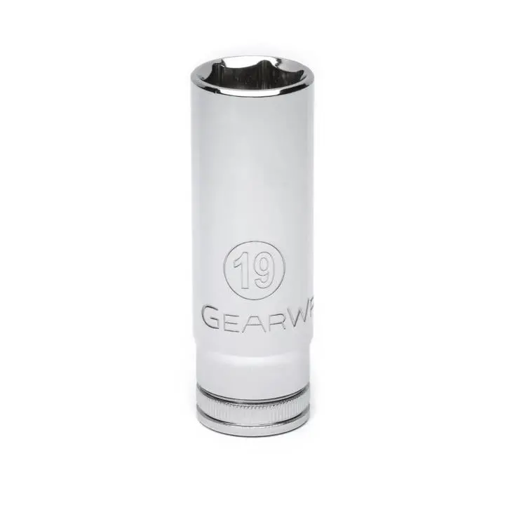 Gearwrench 1/2" Drive 6-Point Deep Metric Socket – 19Mm (Model 80646D) 1