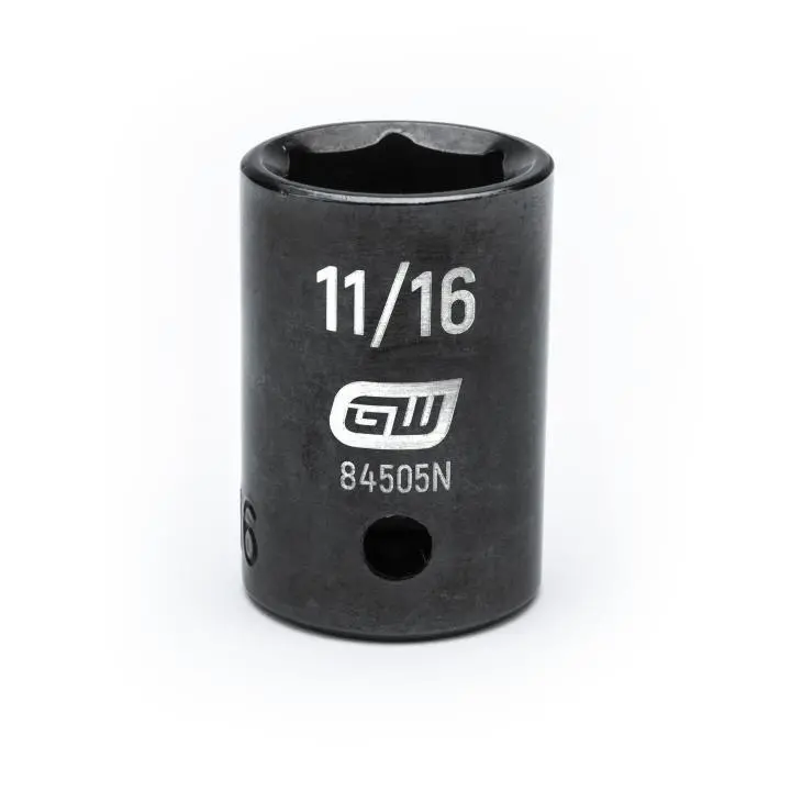 Gearwrench 1/2" Drive 6-Point Standard Impact Socket — 11/16" Sae 1