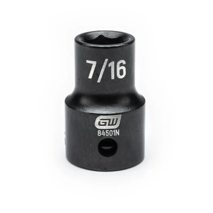 Gearwrench 1/2" Drive 6-Point Standard Impact Socket — 7/16" Sae 1