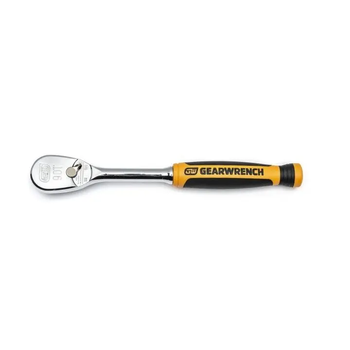 Gearwrench 1/4" Drive 90-Tooth Dual-Material Teardrop Ratchet – 6" 1