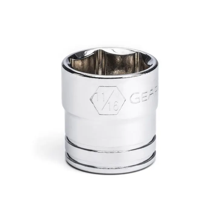 Gearwrench 11/16" Standard 6-Point Sae Socket – 3/8" Drive Smooth Engagement 1