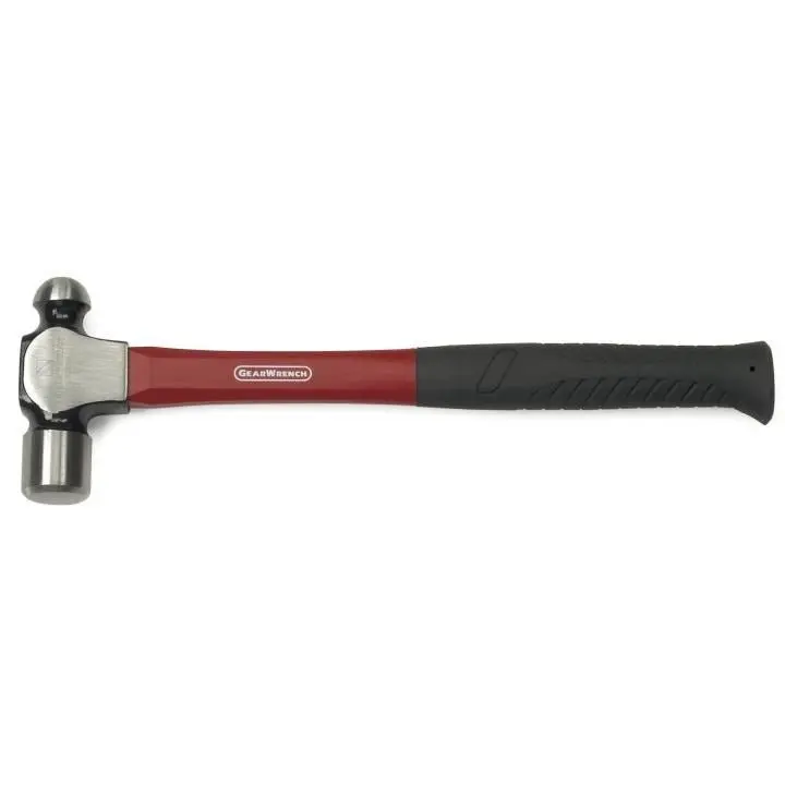 Gearwrench 24 Oz. Ball Pein Hammer With Shock-Dampening Fiberglass Handle 1