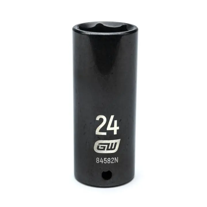 Gearwrench 24Mm 1/2" Drive 6-Point Deep Impact Socket – Metric, Heavy-Duty 1