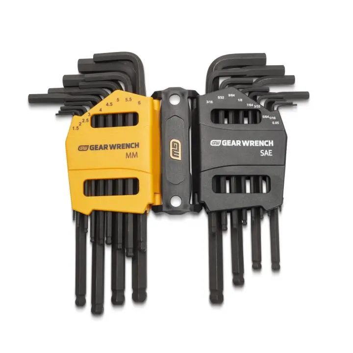 Gearwrench 26-Piece Sae/Metric Ball-End Long-Arm Hex Key Set With Ergonomic Handles 1