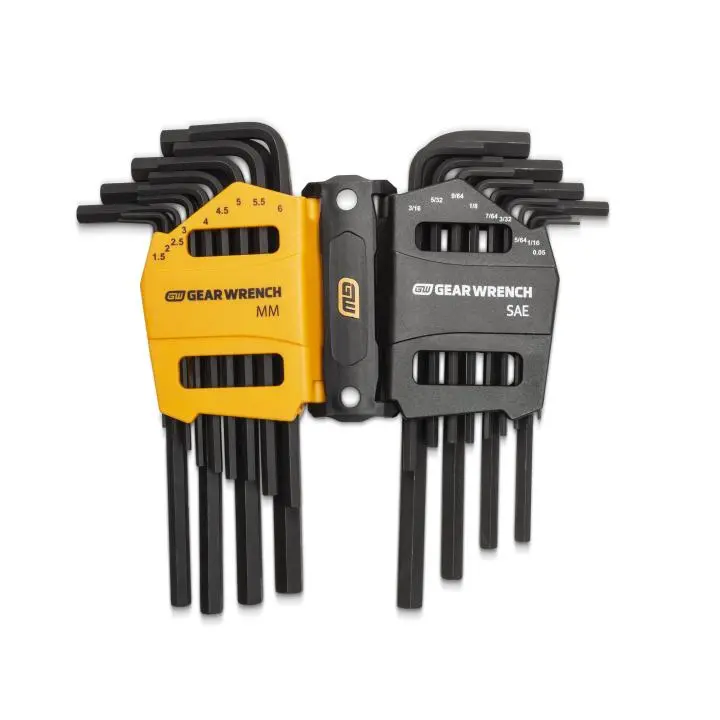 Gearwrench 26-Piece Sae/Metric Long-Arm Hex Key Set – Standard Ball-End Design 1