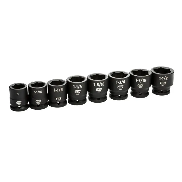 Gearwrench 3/4" Drive Standard Impact Socket Set – 8-Piece Sae 1
