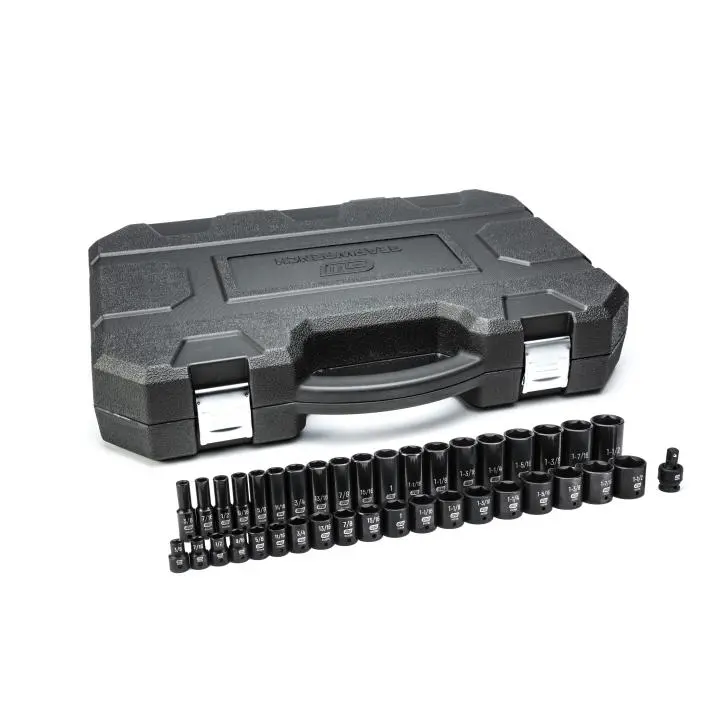 Gearwrench 39-Piece 1/2" Drive Impact Socket Set – Sae, 6-Point Standard & Deep 1