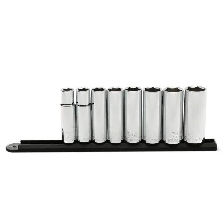 Gearwrench 8-Piece 1/2" Drive 6-Point Deep Sae Socket Set (Model 80705) 1