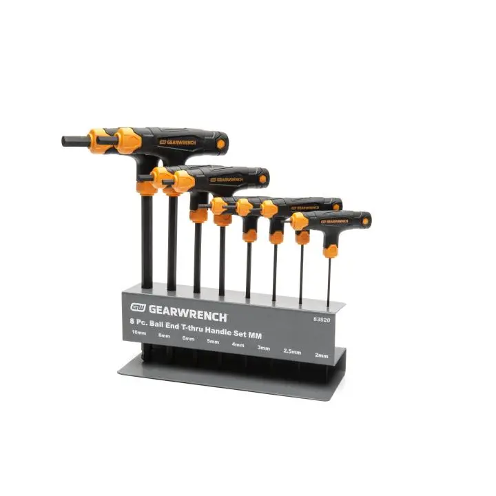 Gearwrench 8-Piece Metric Ball-End T-Handle Hex Key Set – Compact & Balanced 1