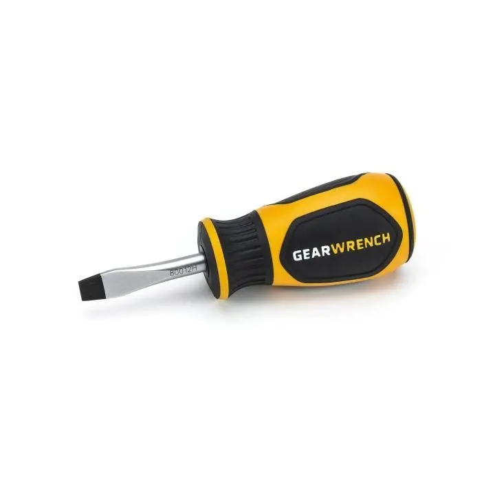 Gearwrench 80012H 1/4" Slotted Screwdriver – 1.5" Dual-Material Handle For Fine Detailing 1