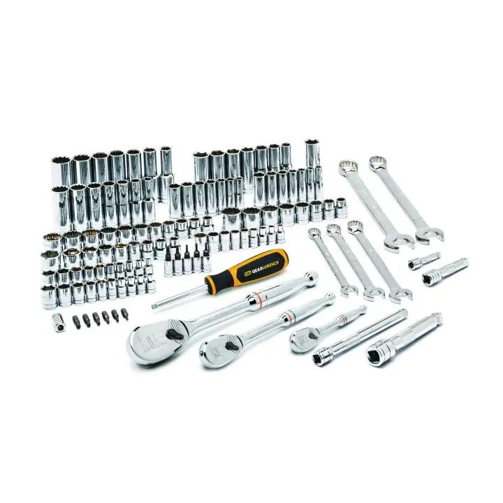Gearwrench 83001D 118-Piece Professional Mechanics Tool Set — Sae & Metric, 1/4", 3/8", And 1/2" Drives 1