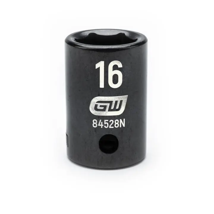 Gearwrench 84528N 16Mm Standard-Depth 1/2" Drive 6-Point Impact Socket 1