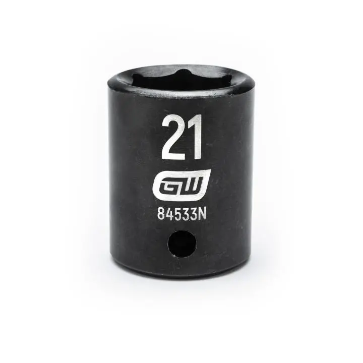 Gearwrench 84533N 21Mm Standard-Depth 1/2" Drive 6-Point Impact Socket 1