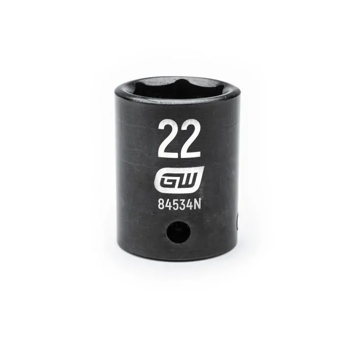 Gearwrench 84534N 22Mm Standard-Depth 1/2" Drive 6-Point Impact Socket 1