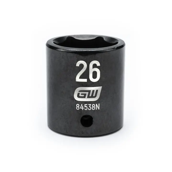 Gearwrench 84538N 26Mm Standard-Depth 1/2" Drive 6-Point Impact Socket 1