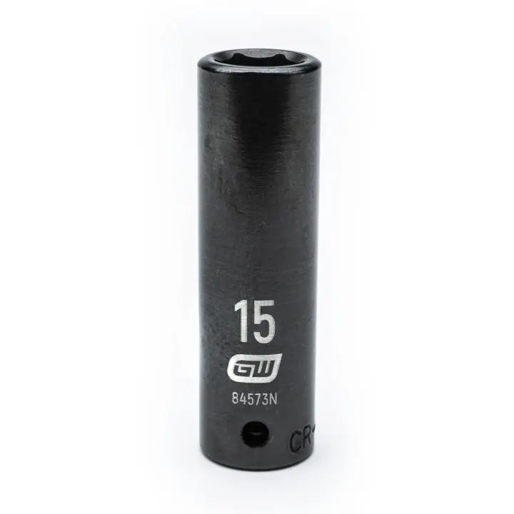 Gearwrench 84573N 15Mm Deep-Profile 1/2" Drive 6-Point Impact Socket 1