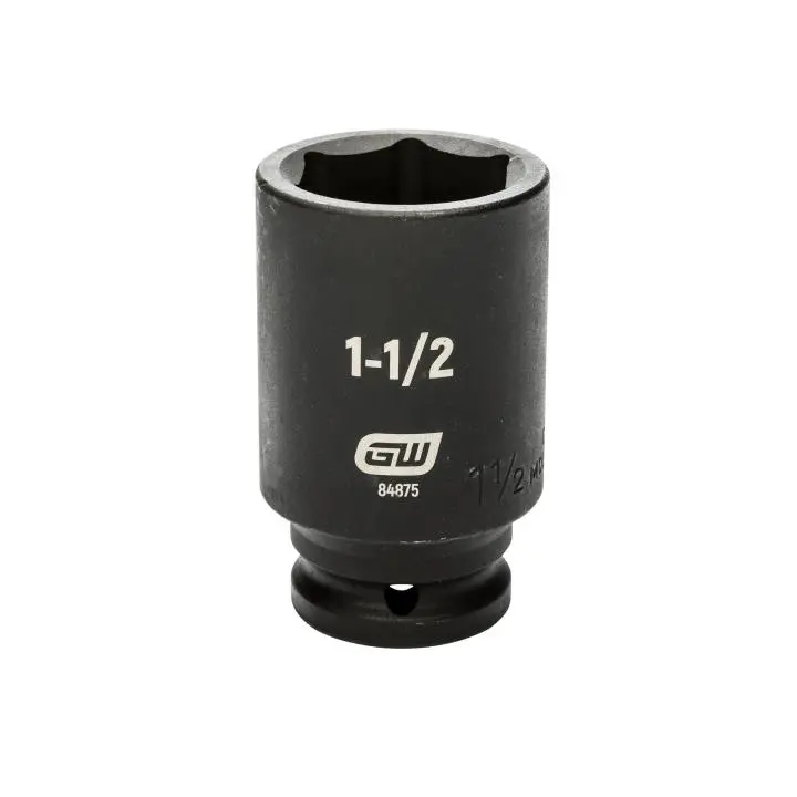 Gearwrench 84875 3/4" Drive 6-Point Sae Impact Socket — 1-1/2" Deep Profile 1