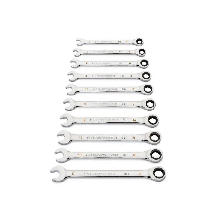 Gearwrench 90-Tooth Ratcheting Combination Wrench Set – 12-Piece Metric 1