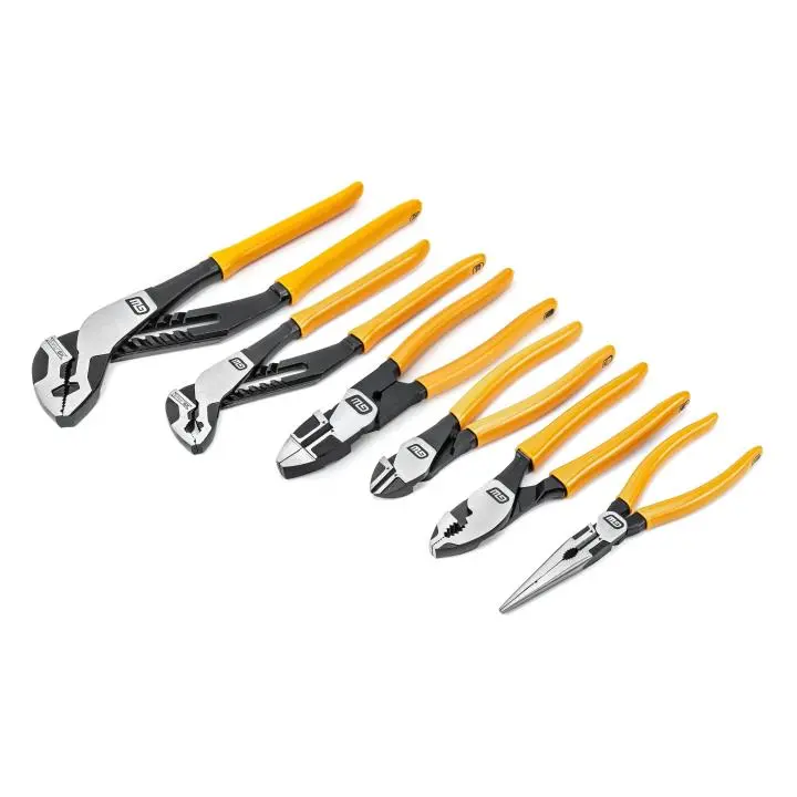 Gearwrench Pitbull 6-Piece Mixed Plier Set – Dipped-Handle Professional Combo Kit 1