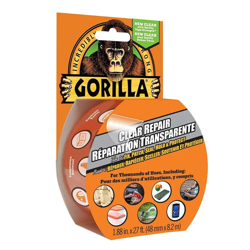 Gorilla Clear Repair Tape – 1.88-Inch Wide × 27-Foot Roll 1