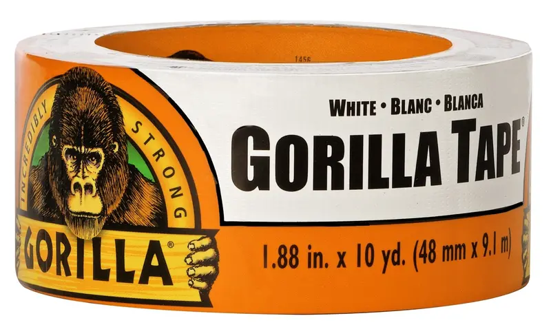 Gorilla Duct Tape – 1.88 In × 10 Yd, Premium White Reinforced Adhesive 1