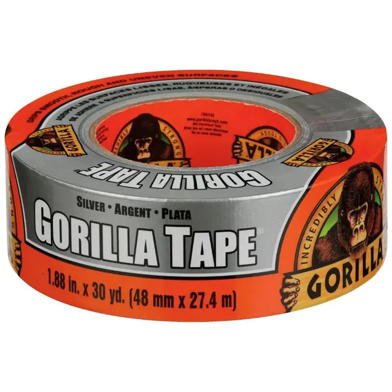 Gorilla Duct Tape – 1.88-Inch × 30-Yard Roll, Metallic Silver 1