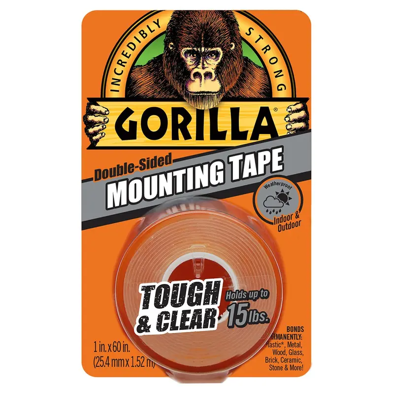 Gorilla Heavy-Duty Mounting Tape – 1 In × 60 In, 15 Lb Holding Strength 1
