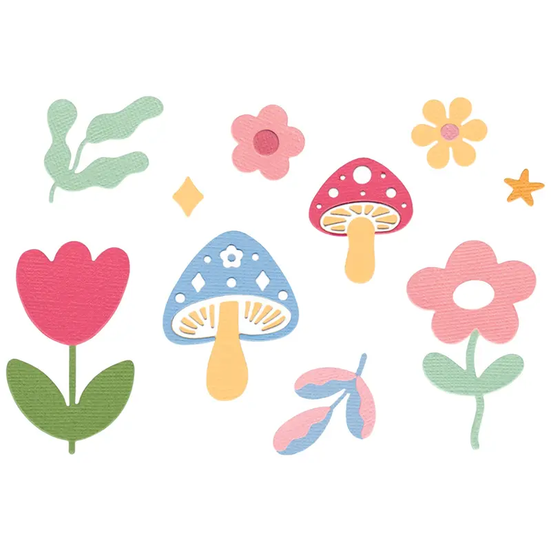 Happy Florals Thinlits Die Set – Floral Lettering Collection By Letters By Shells 1