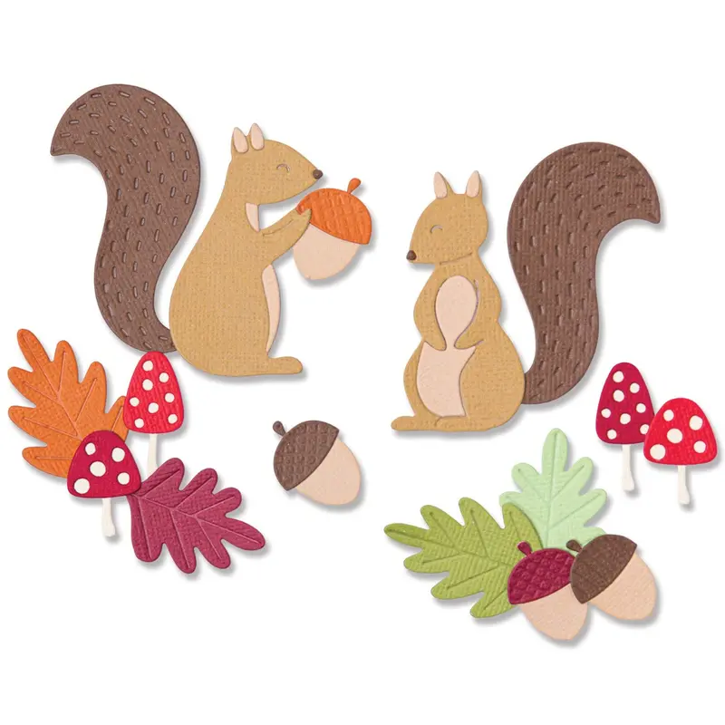 Harvest Squirrels Thinlits Die Set (8-Piece) 1