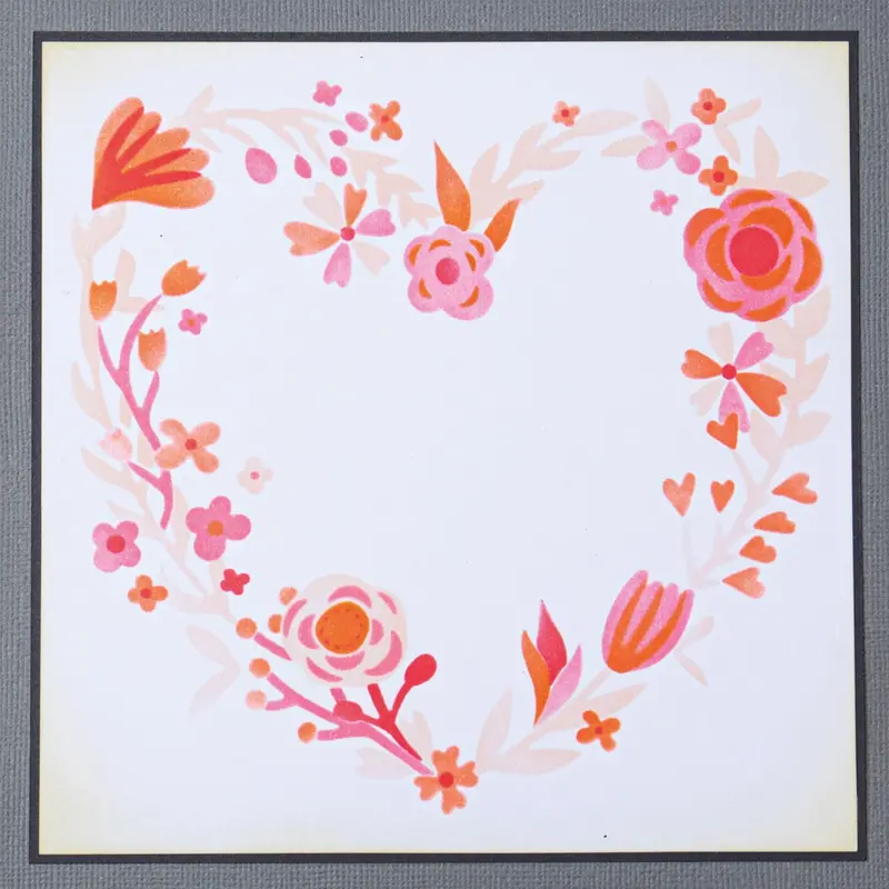Heart Wreath Layered Stencil Kit (4-Piece) By Sizzix 1
