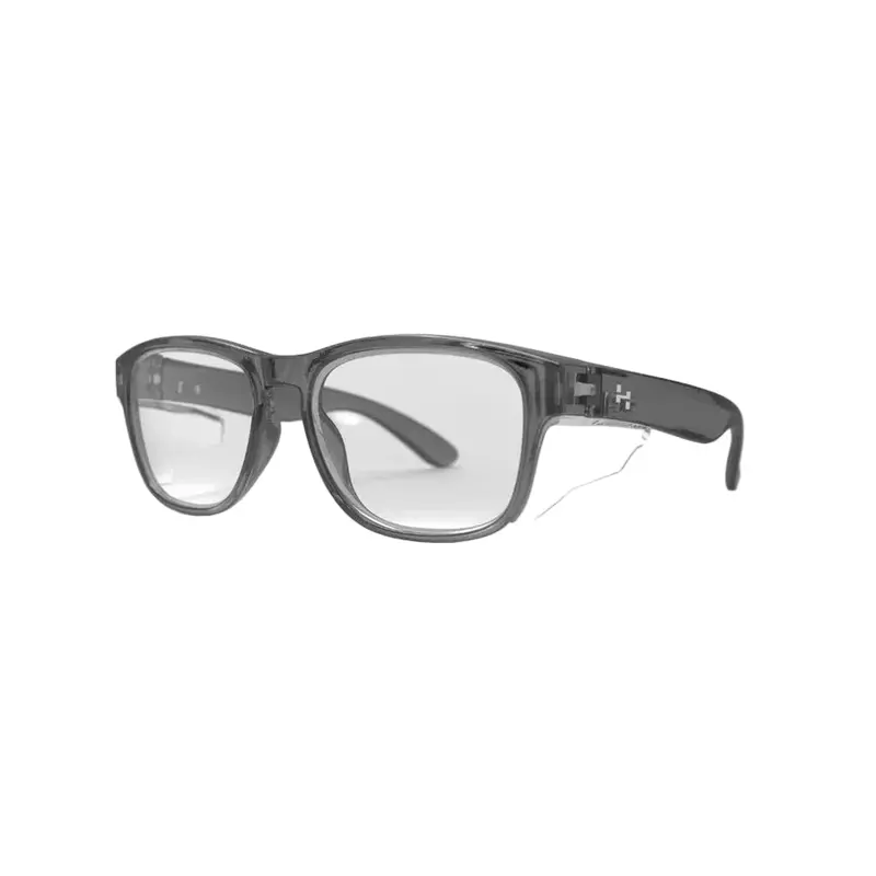 Hyspecs Icon Uv400 Clear Safety Eyewear – Iron Grey Frame With Ansi-Z87.1 Certified Lens 1