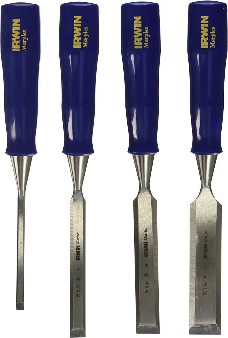 Irwin M444S4N 4-Piece Forged Chisel Set – Beveled Edge, Hardened Steel 1