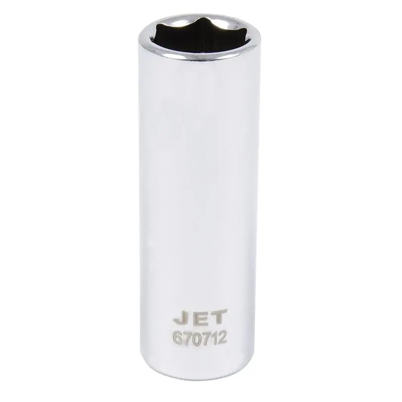 Jet 1/4-Inch Drive × 12Mm Deep Chrome Socket (6-Point) 1