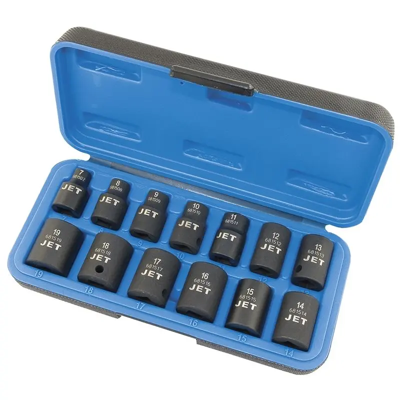 Jet 13-Piece 3/8-Inch Drive Metric Impact Socket Set (6-Point) 1